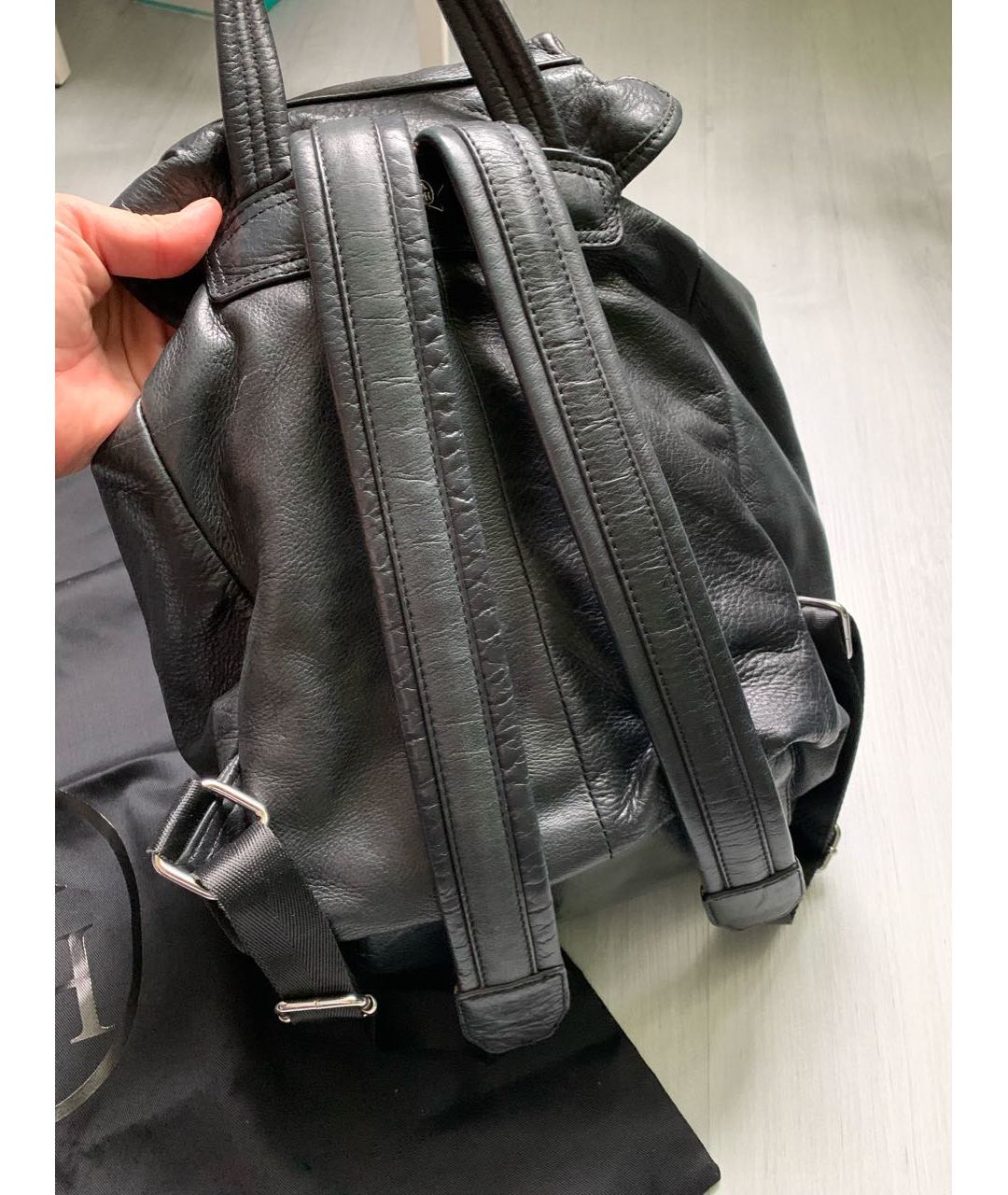ASHISH Черный кожаный рюкзак, фото 3
