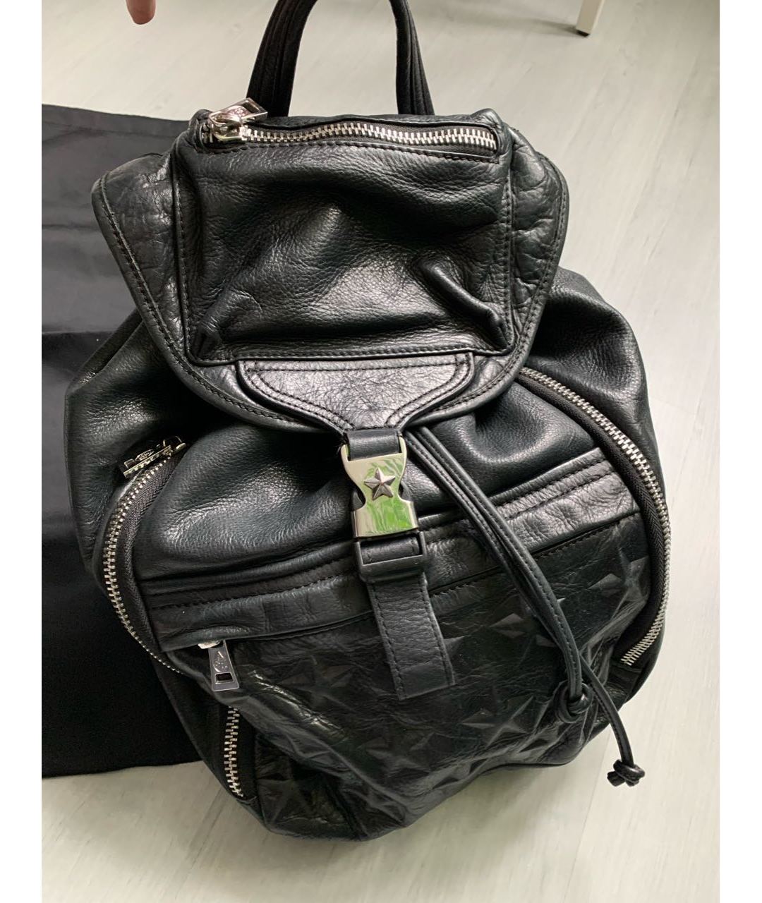 ASHISH Черный кожаный рюкзак, фото 5