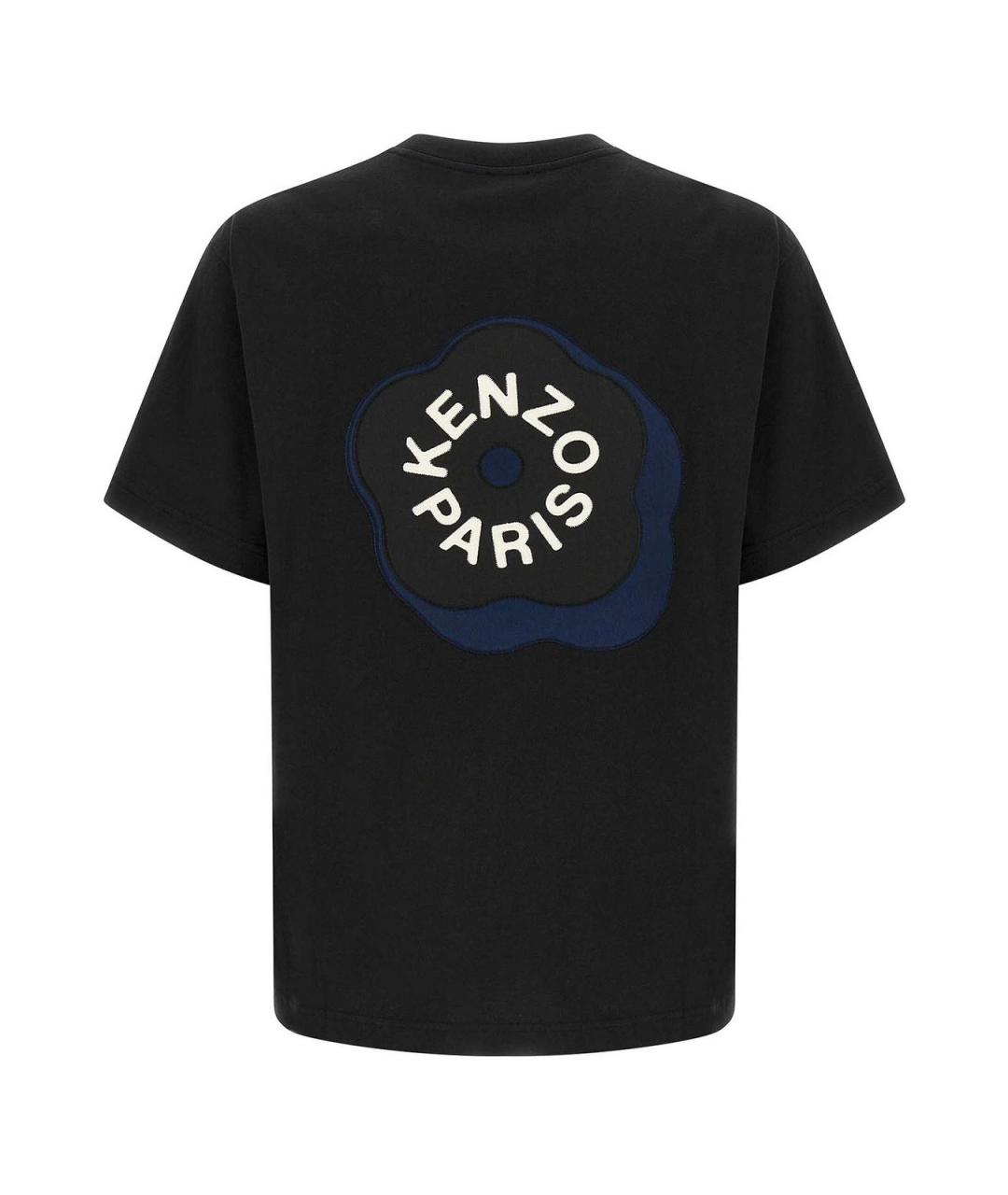 KENZO Черная хлопковая футболка, фото 2