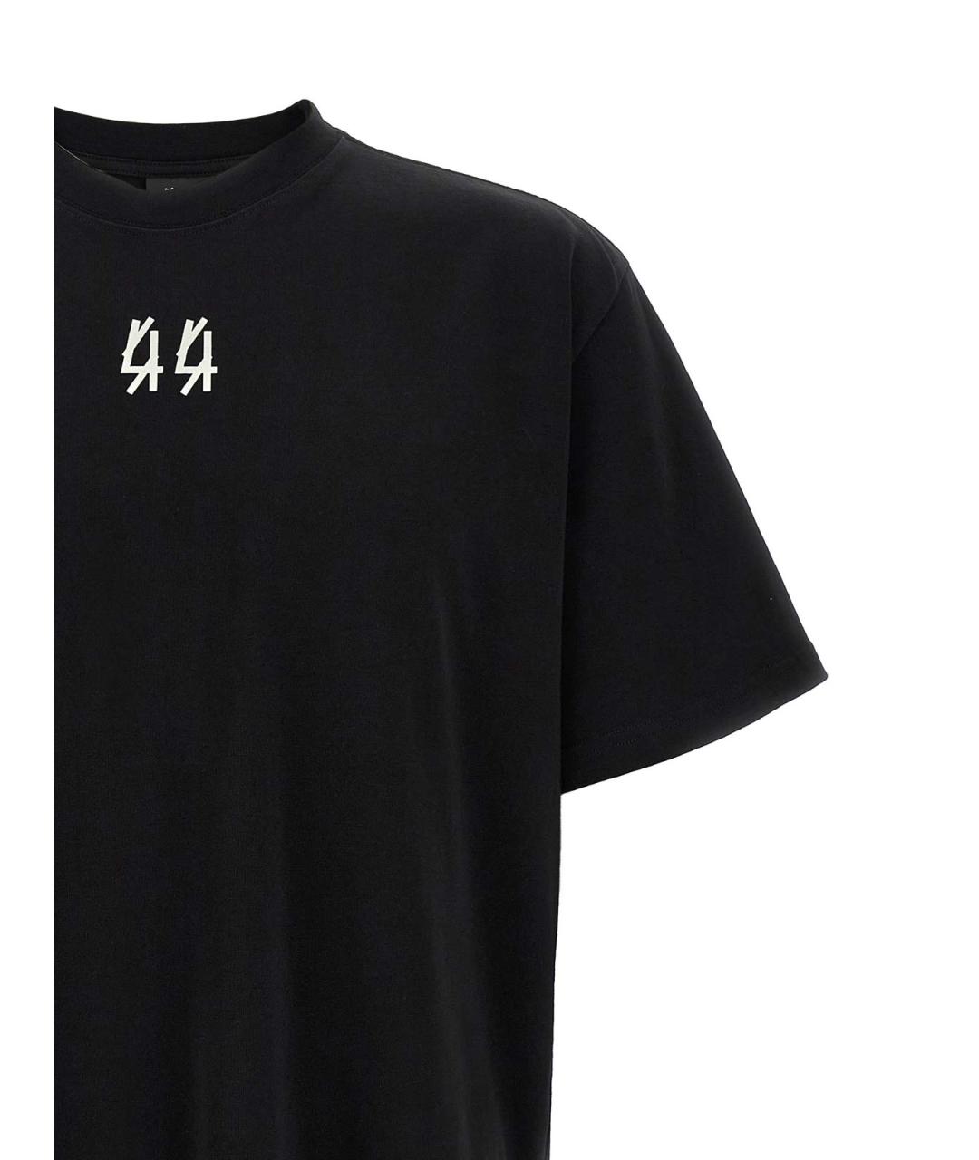 44 LABEL Черная хлопковая футболка, фото 3