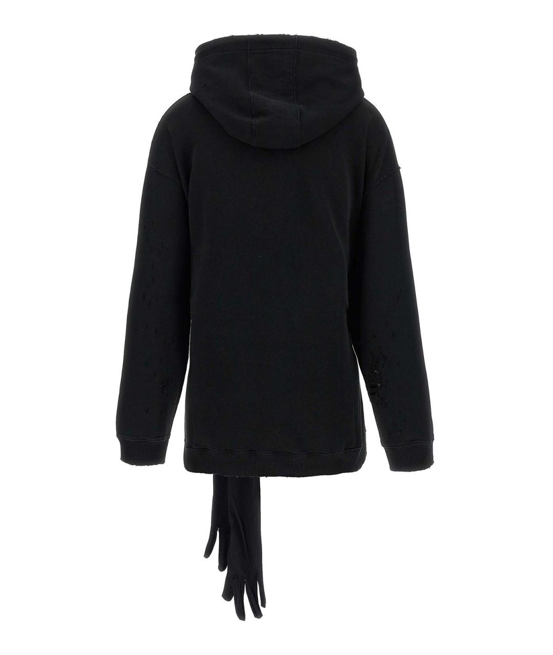 MM6 MAISON MARGIELA Черное хлопковое повседневное платье, фото 3