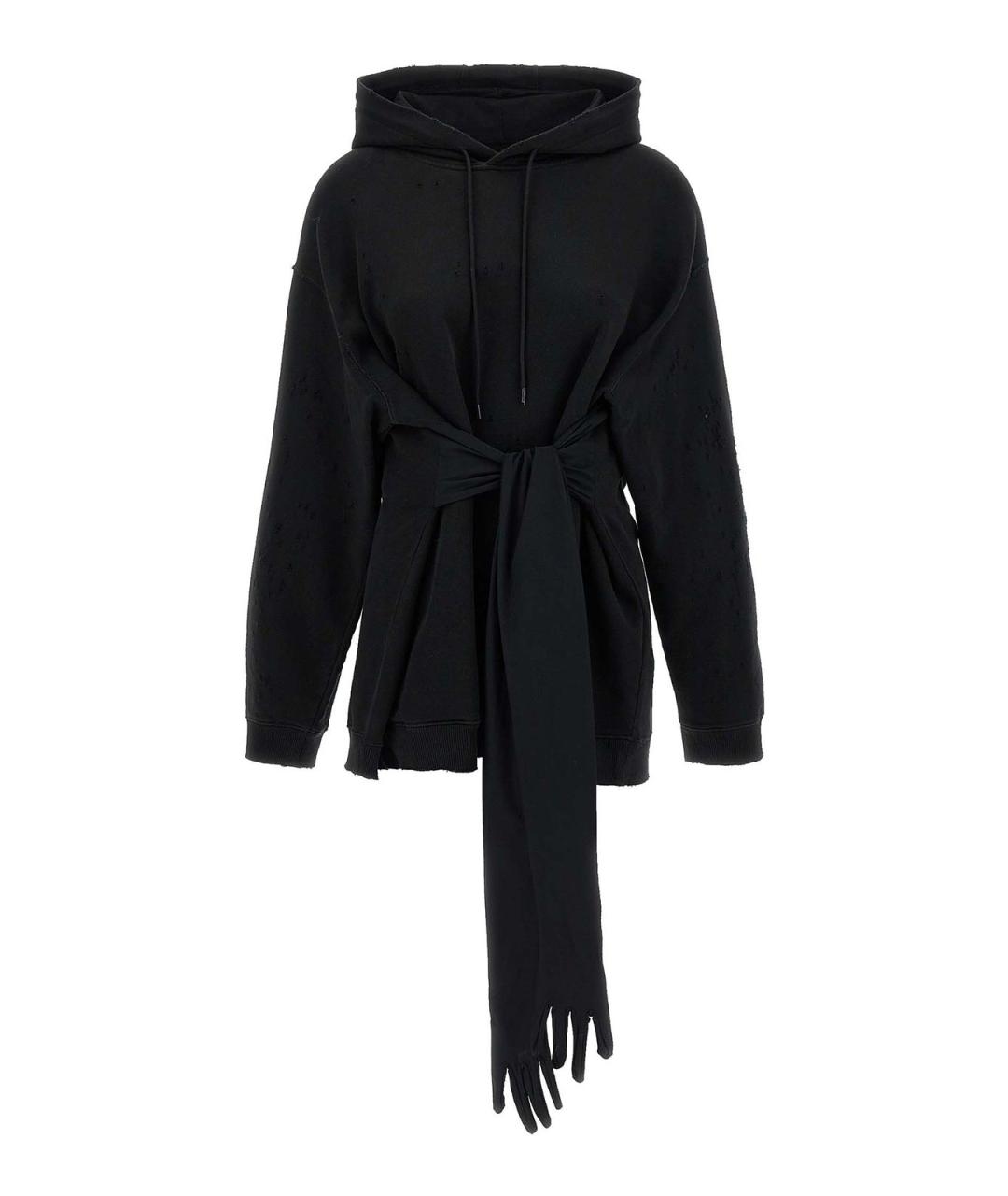 MM6 MAISON MARGIELA Черное хлопковое повседневное платье, фото 1