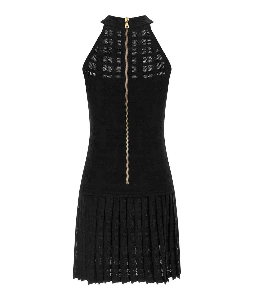 BALMAIN Черное вискозное повседневное платье, фото 2