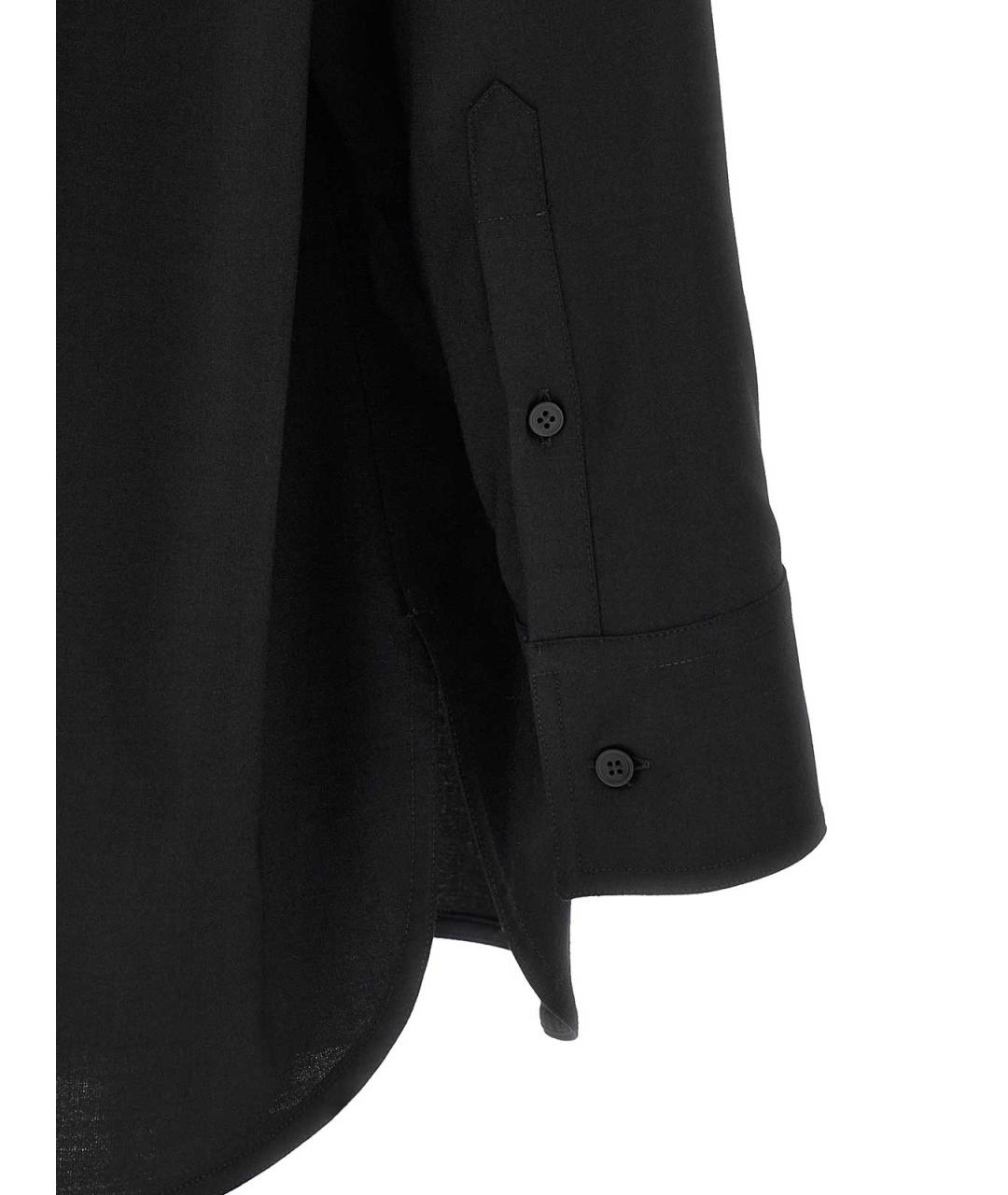 MM6 MAISON MARGIELA Черная шерстяная классическая рубашка, фото 4