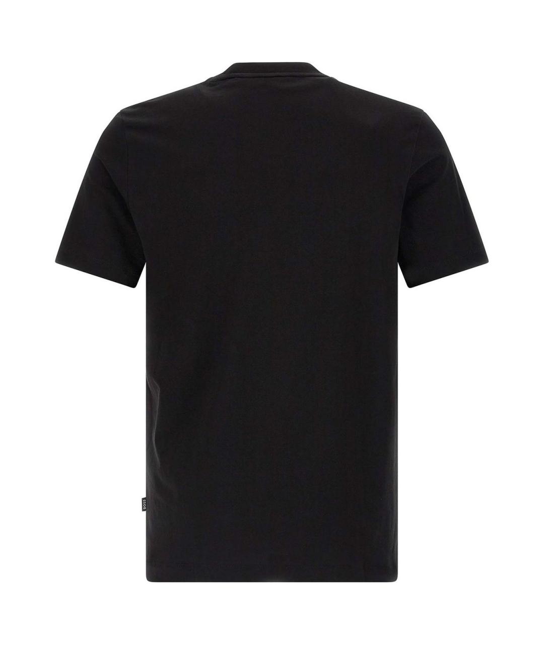 HUGO BOSS Черная хлопковая футболка, фото 2