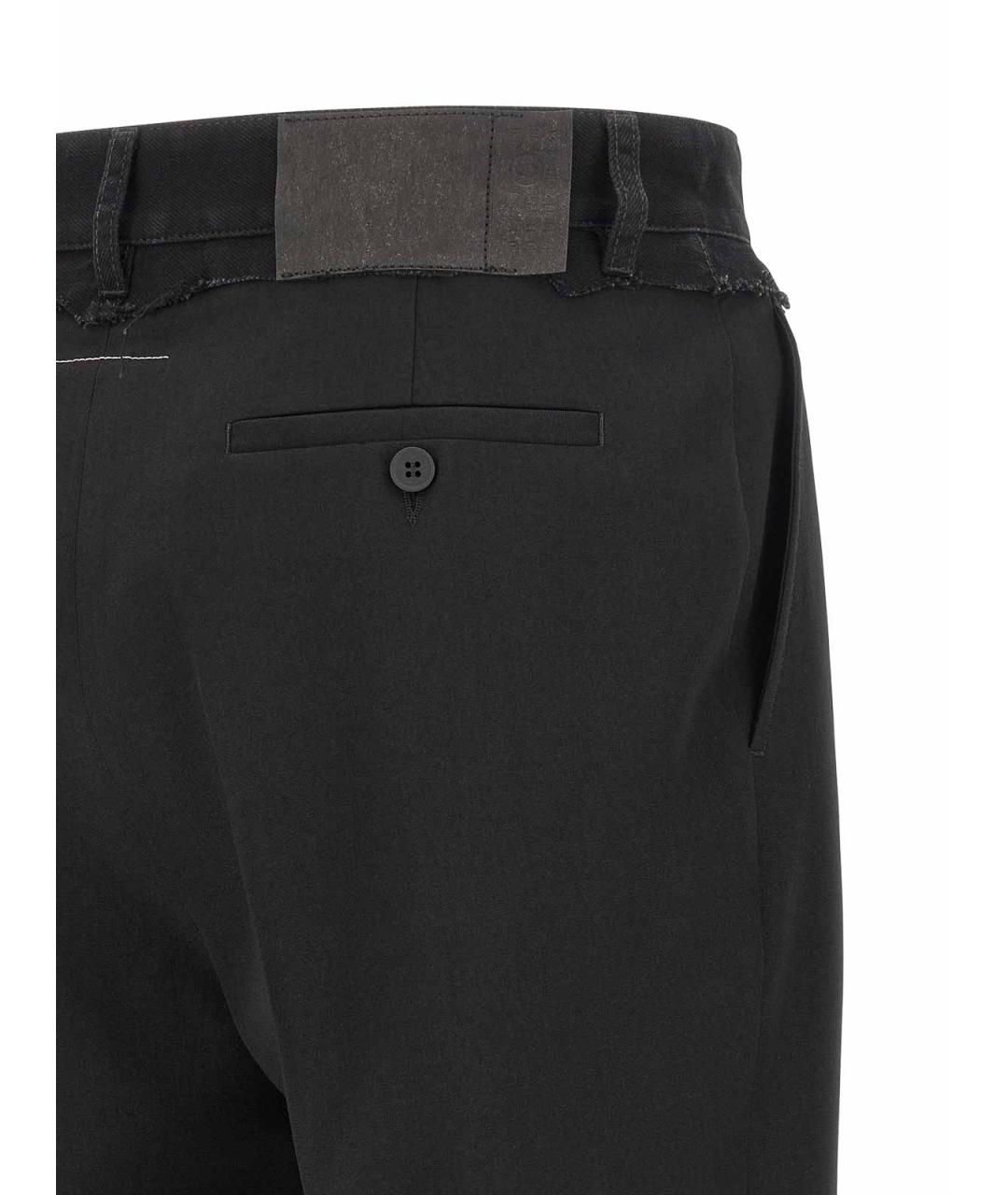 MM6 MAISON MARGIELA Черные хлопковые повседневные брюки, фото 4