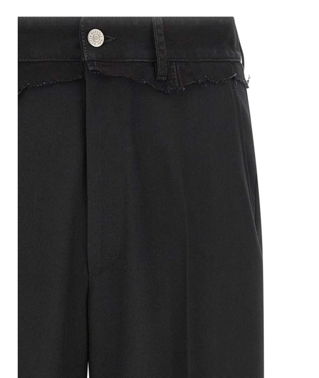 MM6 MAISON MARGIELA Черные хлопковые повседневные брюки, фото 3