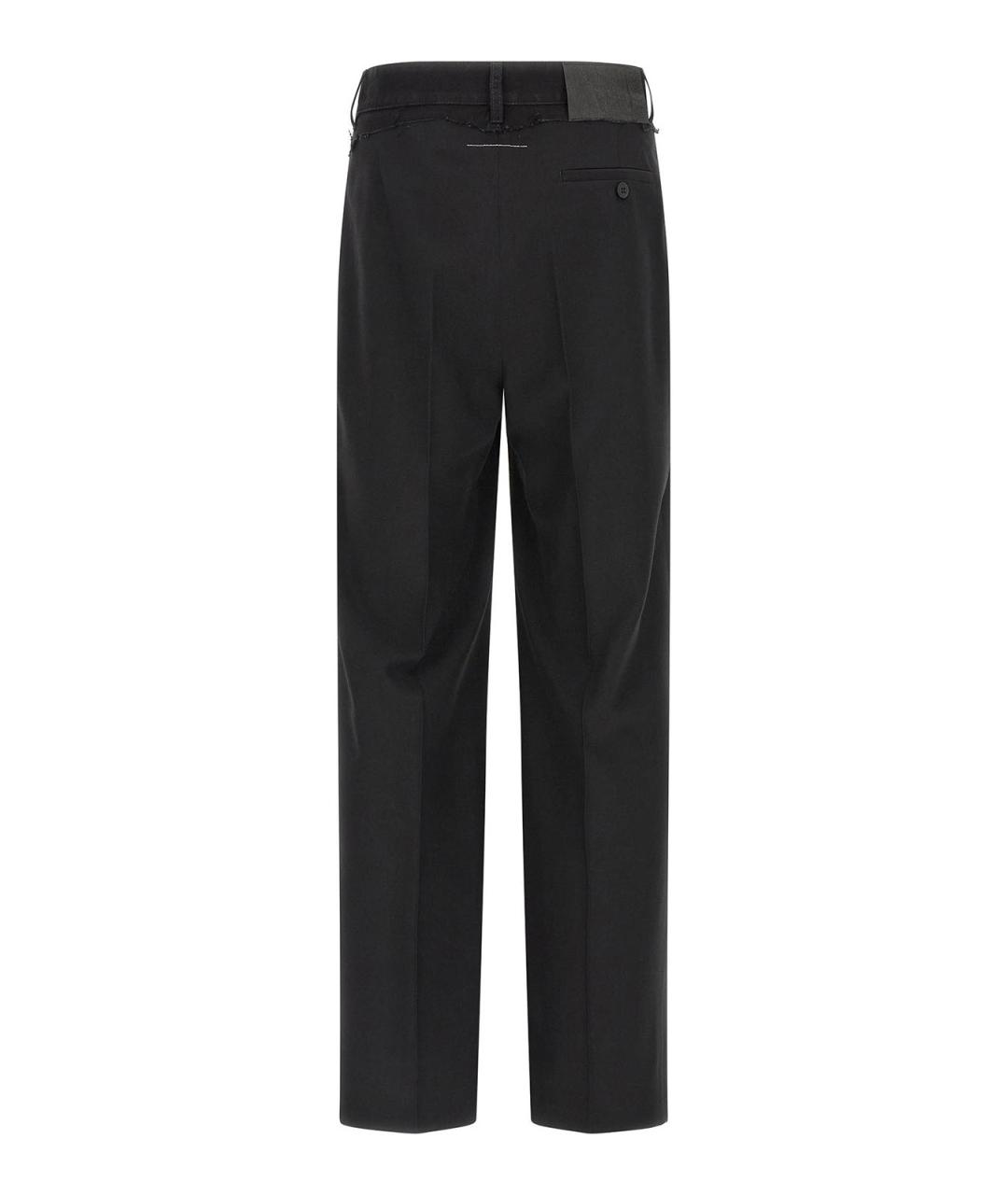 MM6 MAISON MARGIELA Черные хлопковые повседневные брюки, фото 2