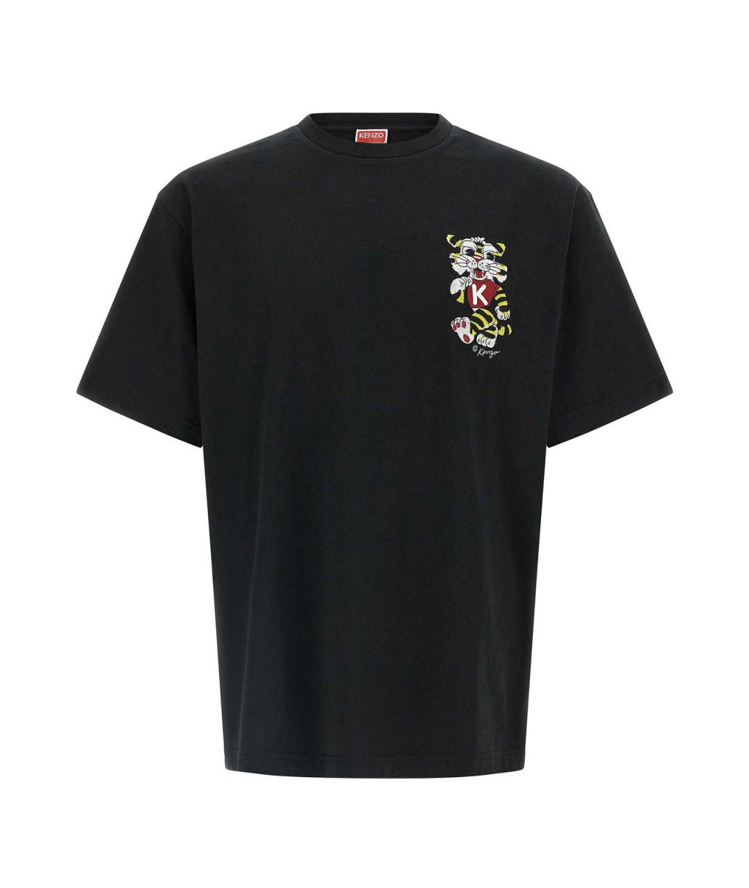 KENZO Черная хлопковая футболка, фото 1