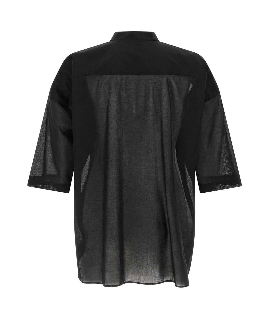 RICK OWENS Черная хлопковая классическая рубашка, фото 2