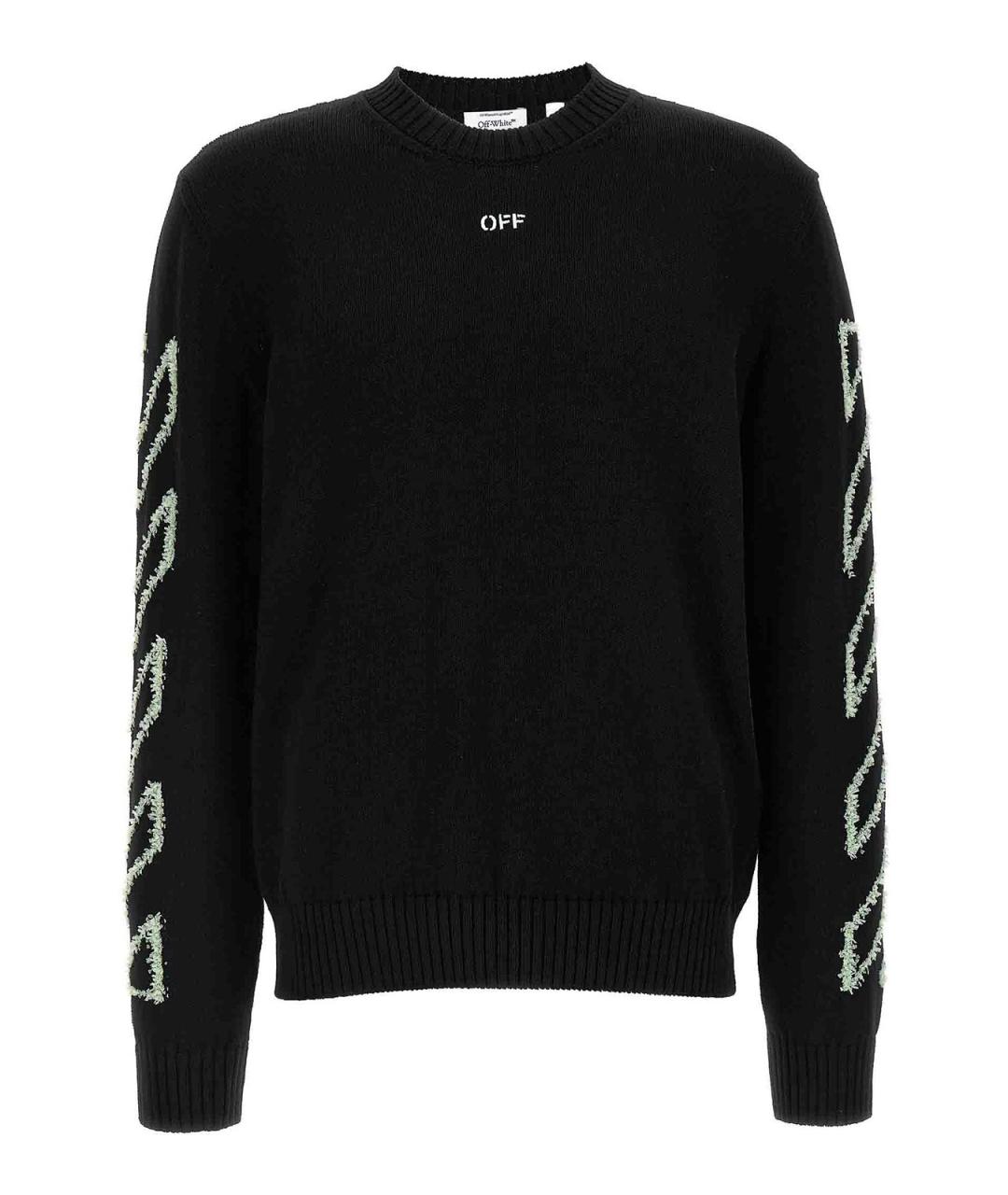 OFF-WHITE Черный хлопковый джемпер / свитер, фото 1