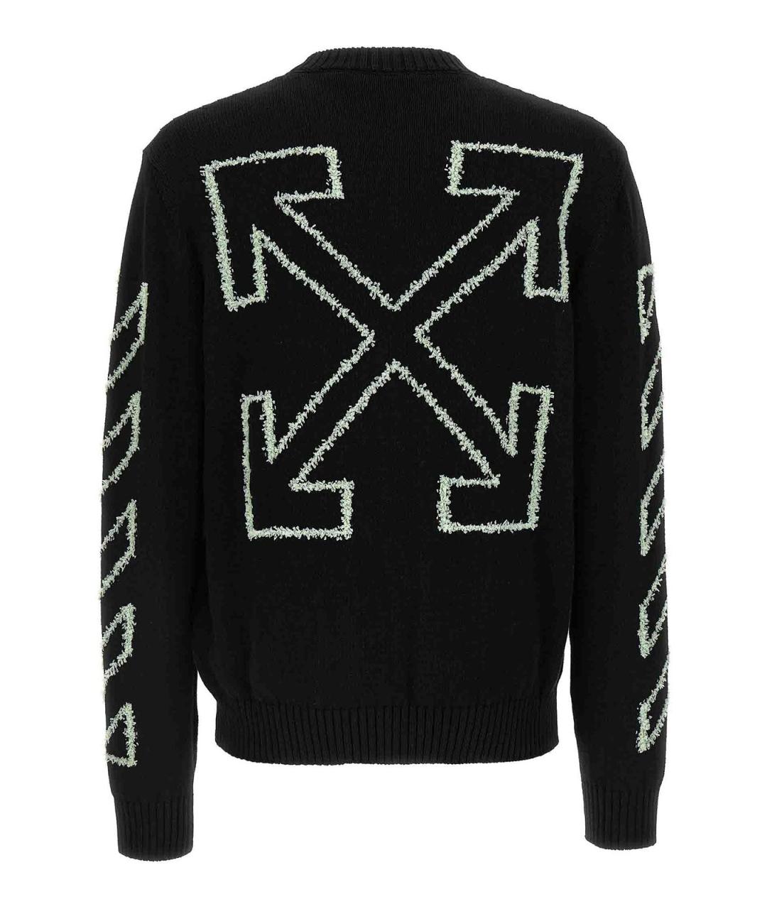 OFF-WHITE Черный хлопковый джемпер / свитер, фото 2