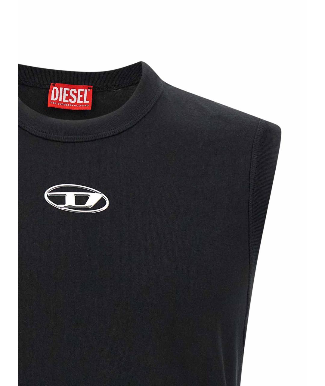 DIESEL Черная хлопковая майка, фото 3