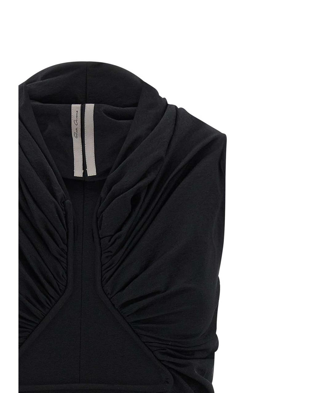 RICK OWENS Черная майка, фото 3