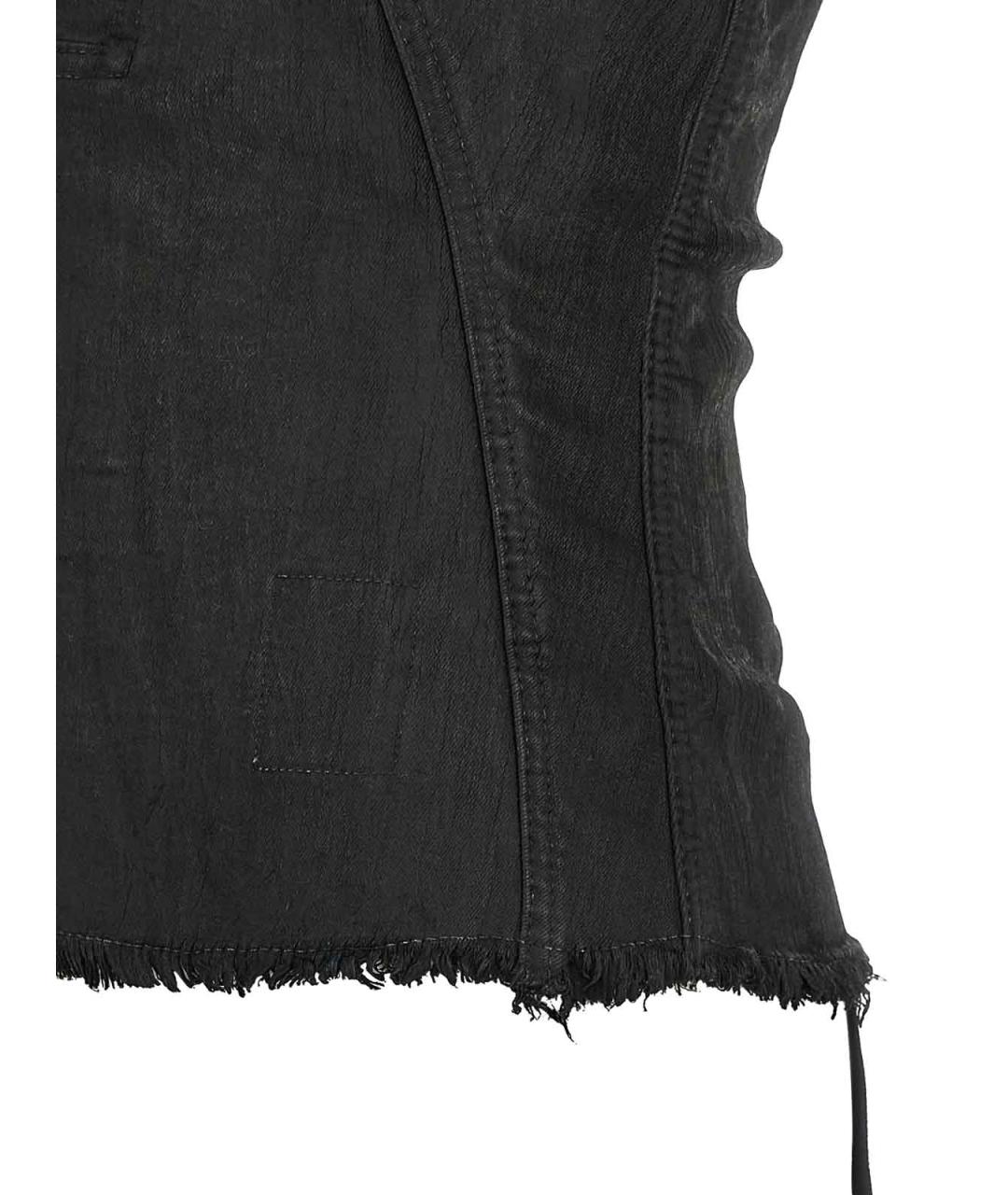 RICK OWENS DRKSHDW Черная хлопковая майка, фото 4