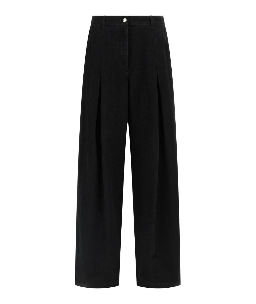 DOLCE&GABBANA Черные хлопковые прямые джинсы, фото 1