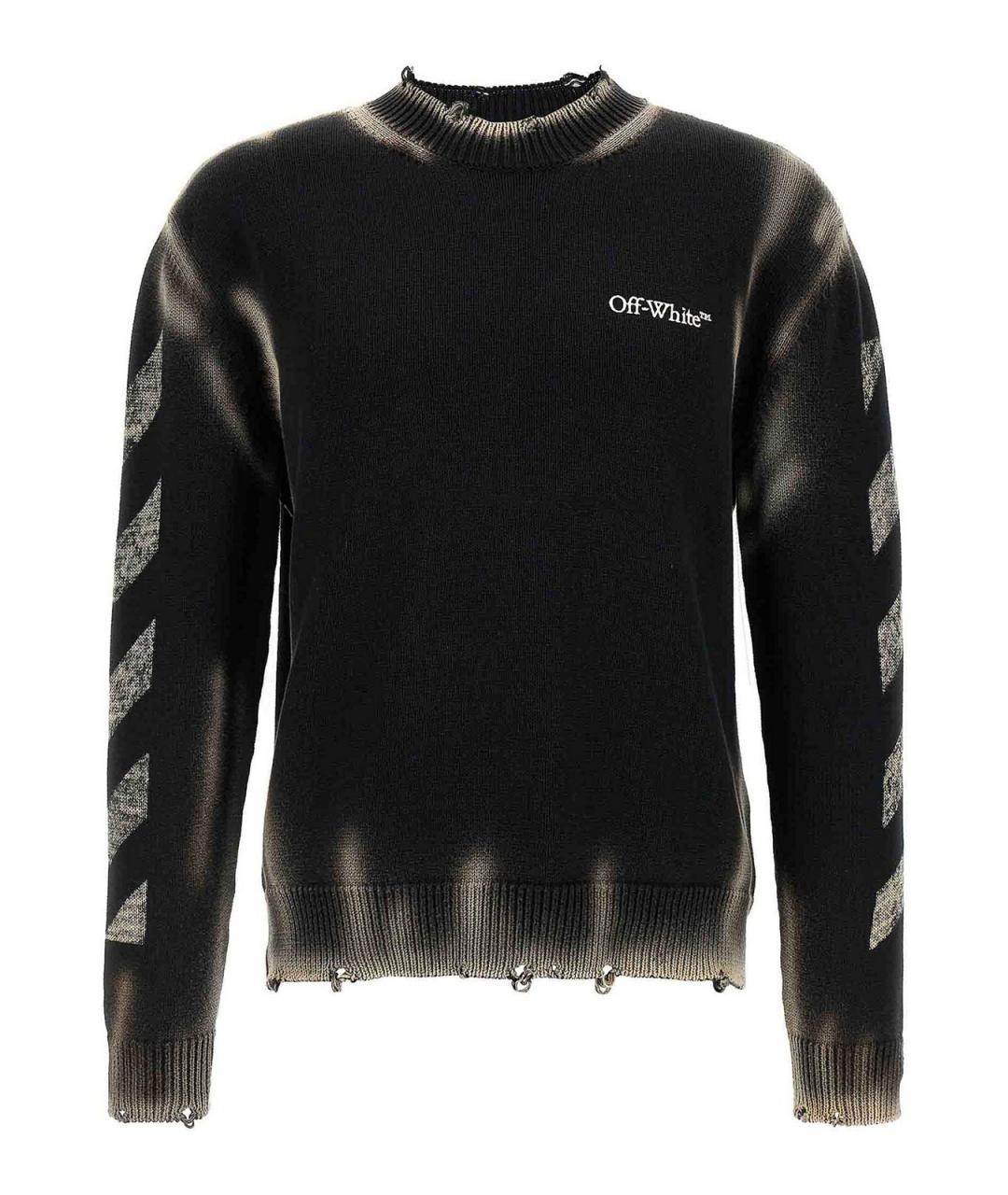 OFF-WHITE Черный хлопковый джемпер / свитер, фото 1