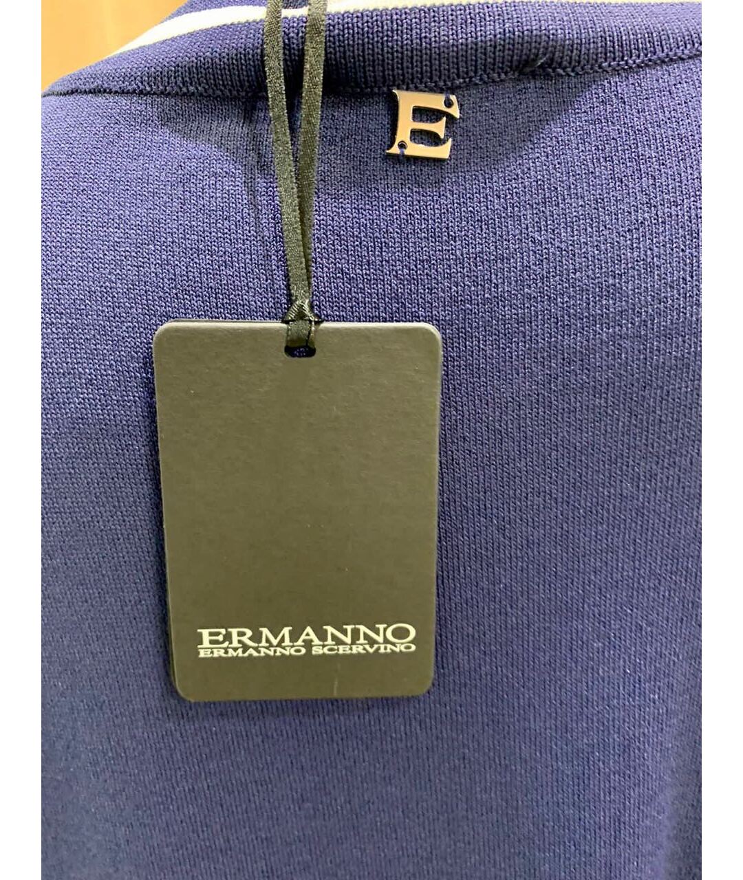 ERMANNO SCERVINO Темно-синий вискозный кардиган, фото 4
