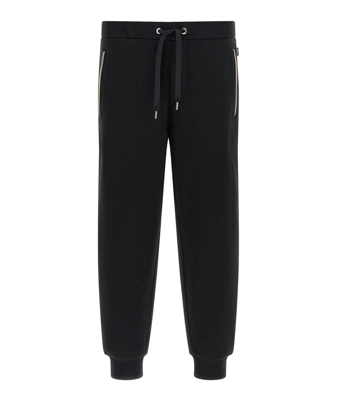 HUGO BOSS Черные хлопковые повседневные брюки, фото 1