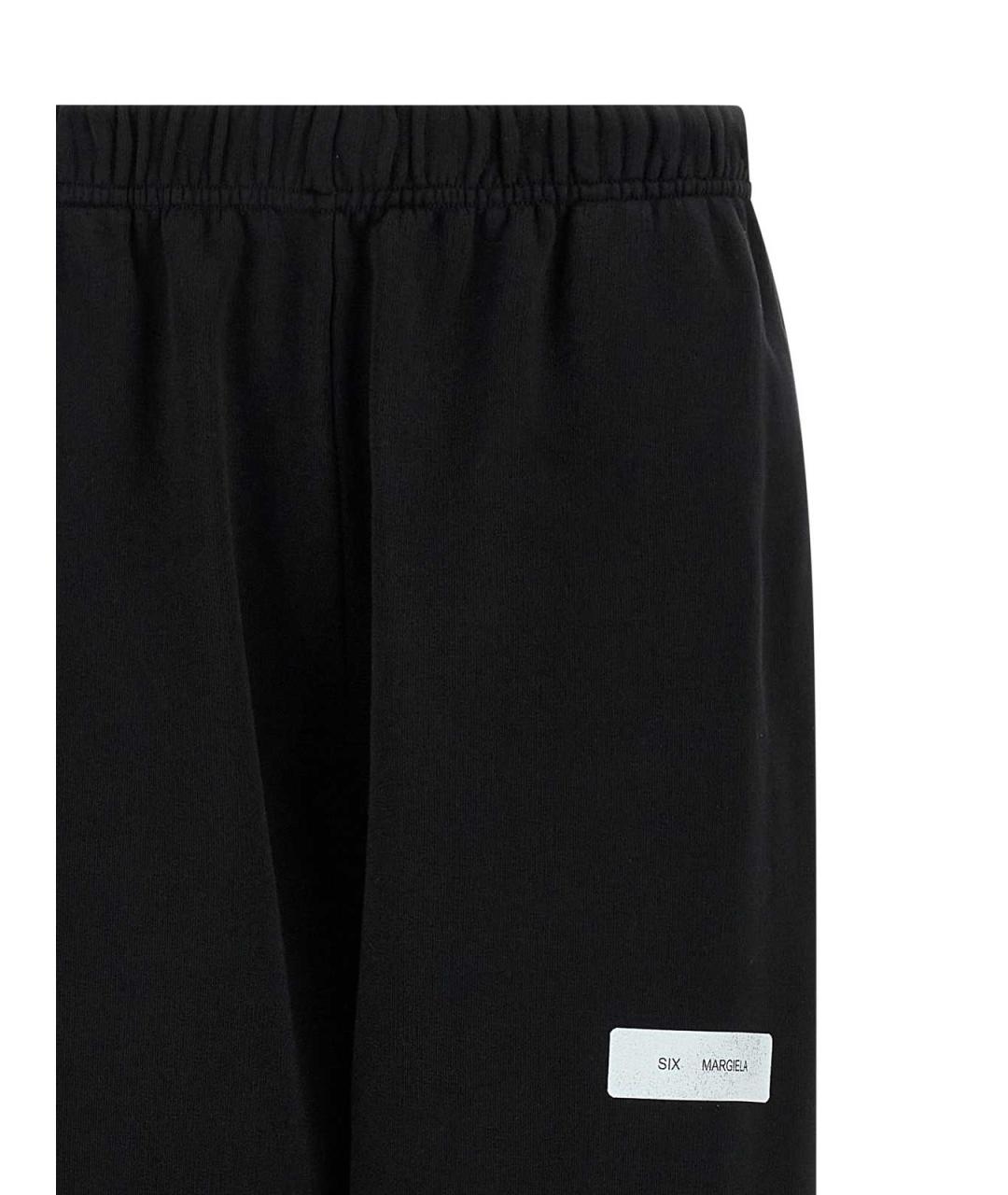 MM6 MAISON MARGIELA Черные хлопковые спортивные брюки и шорты, фото 3