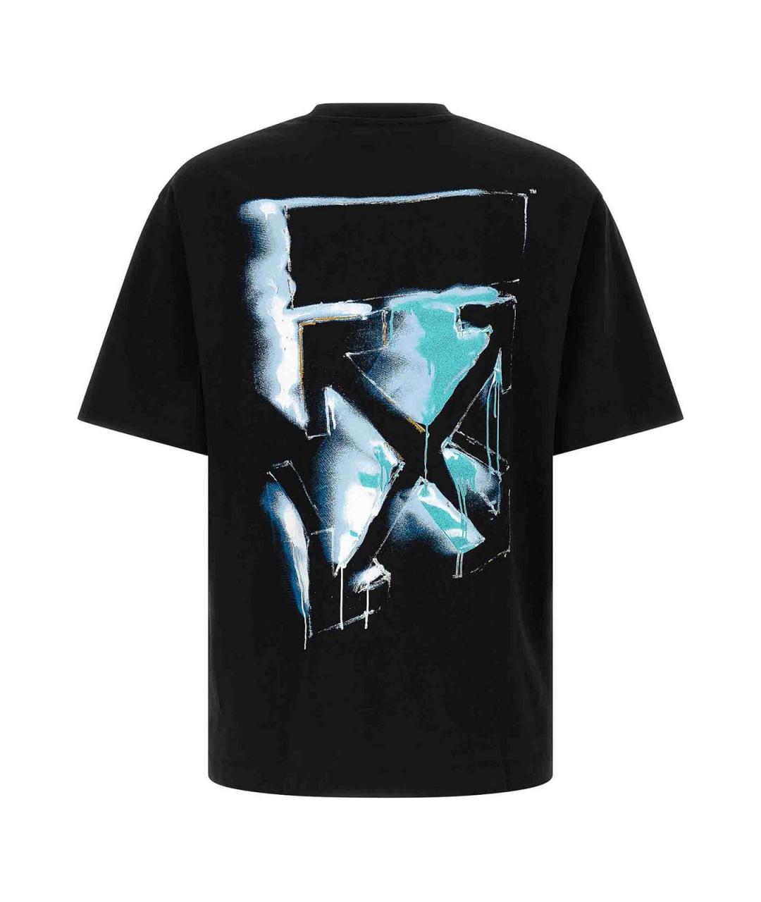 OFF-WHITE Черная хлопковая футболка, фото 2