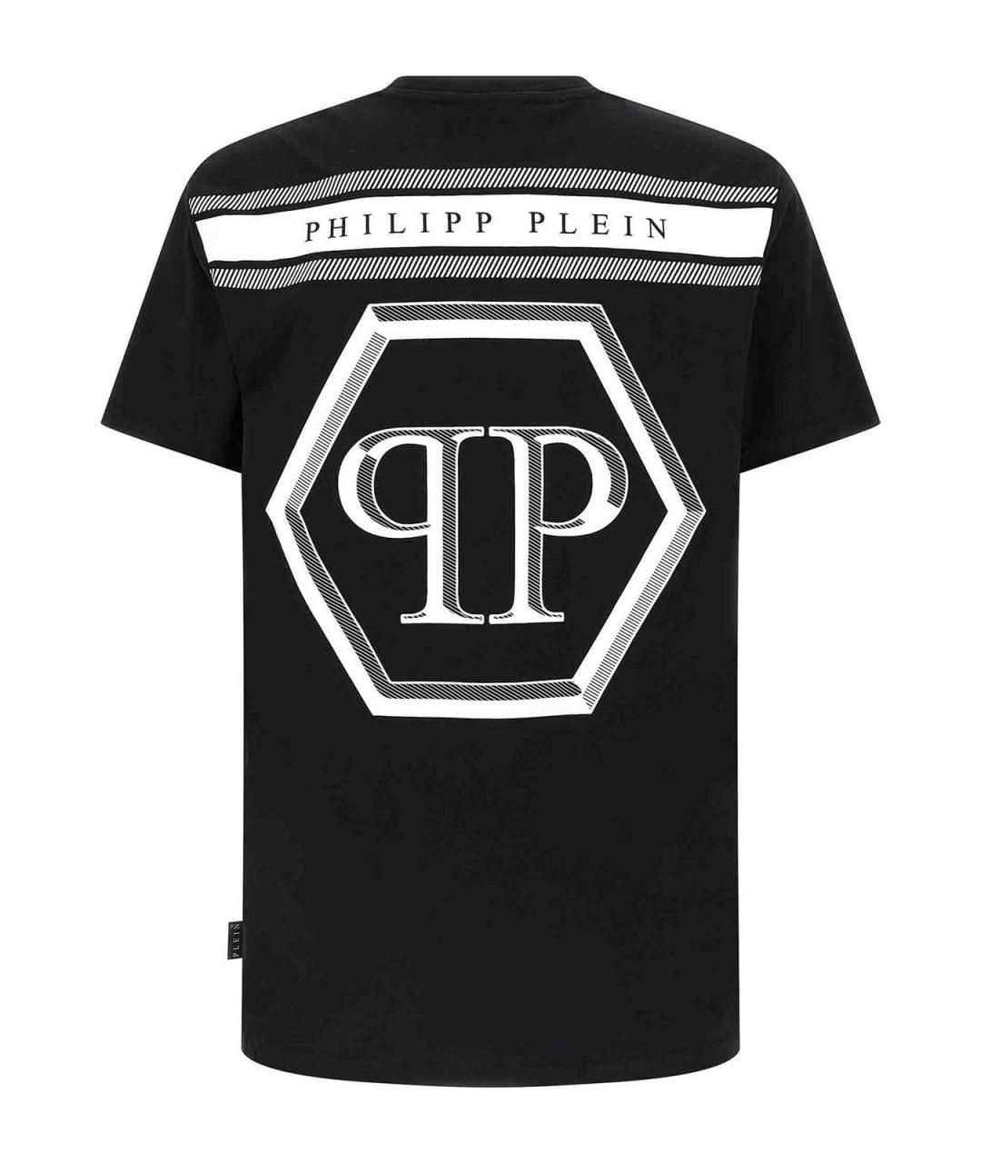 PHILIPP PLEIN Черная хлопковая футболка, фото 2