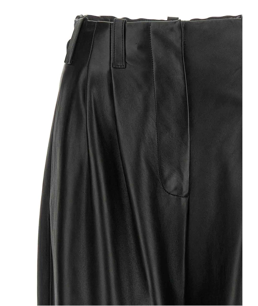 GIVENCHY Черные кожаные прямые брюки, фото 3