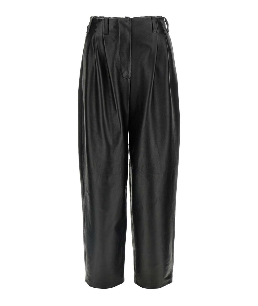 GIVENCHY Черные кожаные прямые брюки, фото 1
