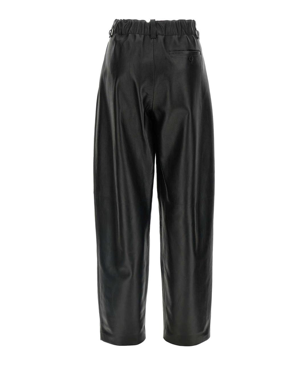 GIVENCHY Черные кожаные прямые брюки, фото 2