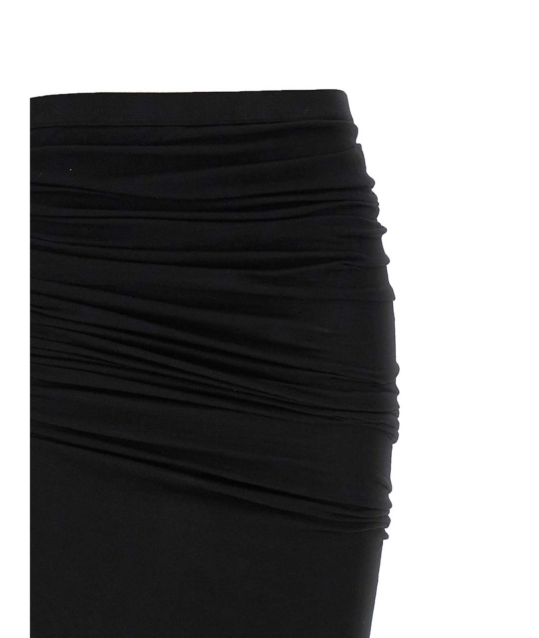 RICK OWENS DRKSHDW Черная хлопковая юбка макси, фото 3