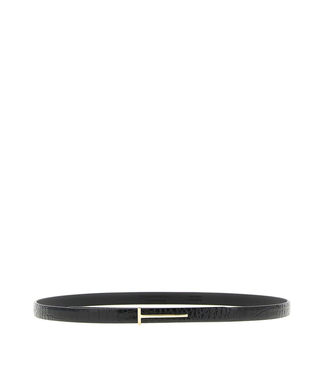 TOM FORD Черный кожаный ремень, фото 1
