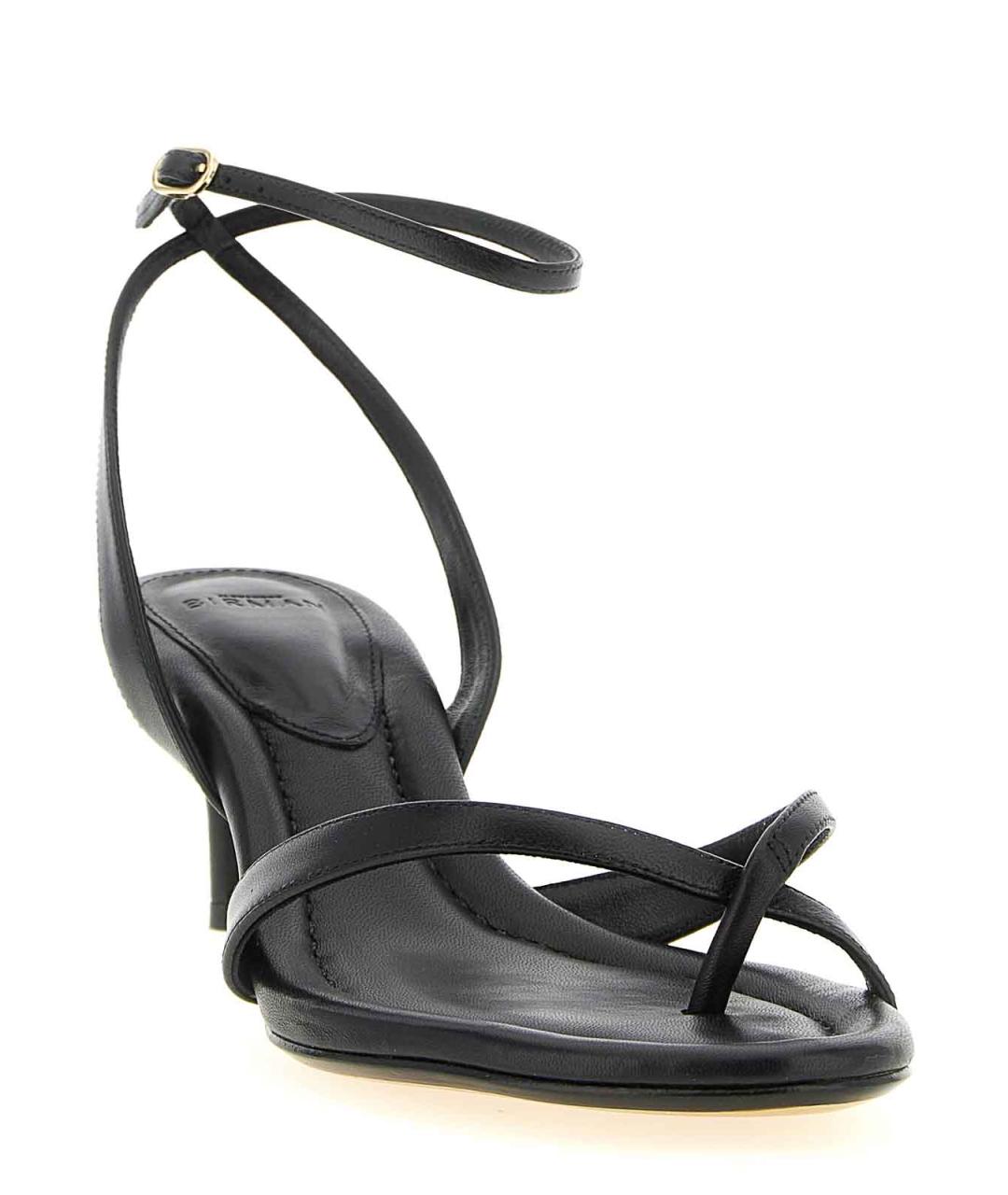 ALEXANDRE BIRMAN Черные кожаные босоножки, фото 2
