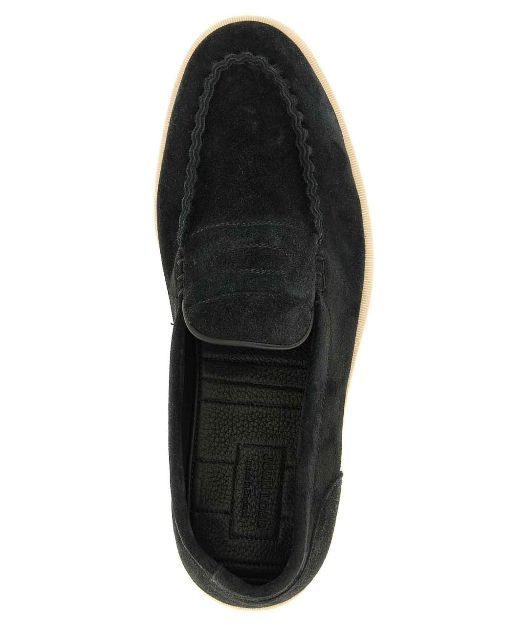 JOHN LOBB Черные замшевые лоферы, фото 4