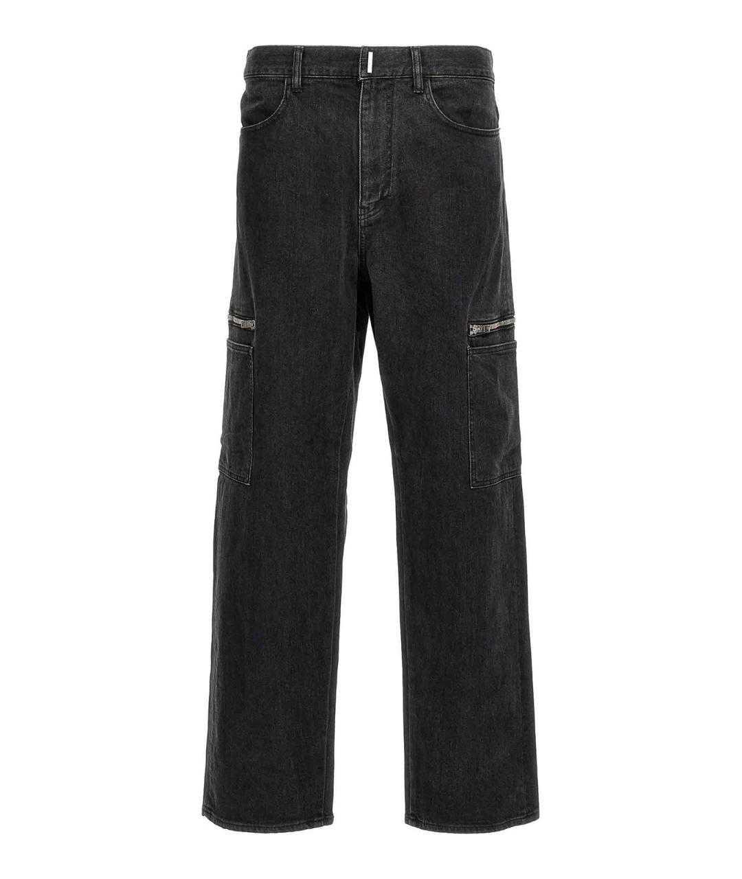 GIVENCHY Черные хлопковые повседневные брюки, фото 1