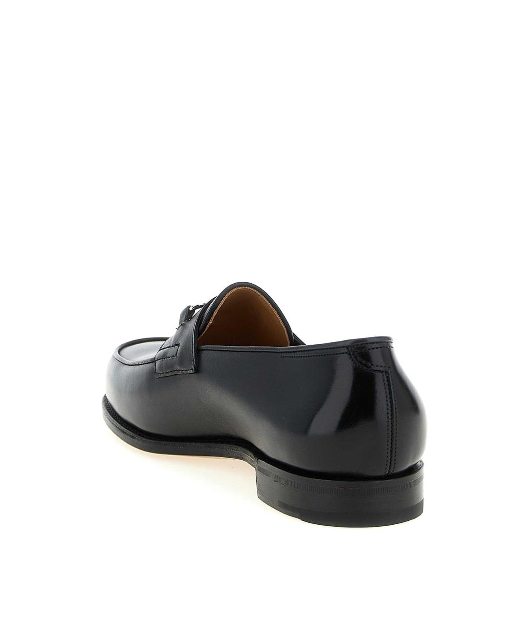 JOHN LOBB Черные кожаные лоферы, фото 3