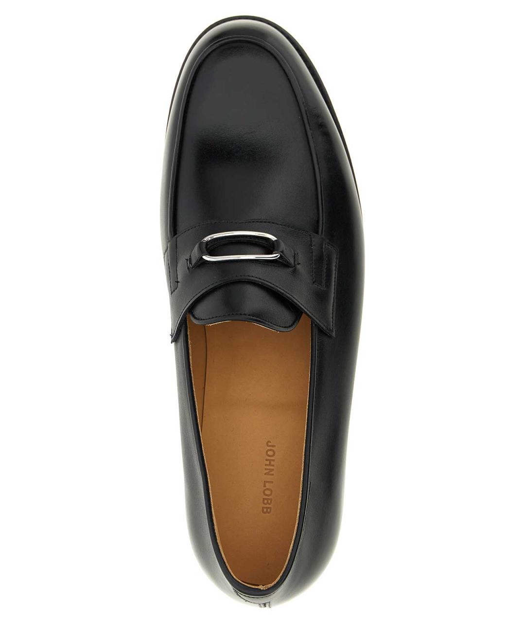 JOHN LOBB Черные кожаные лоферы, фото 4