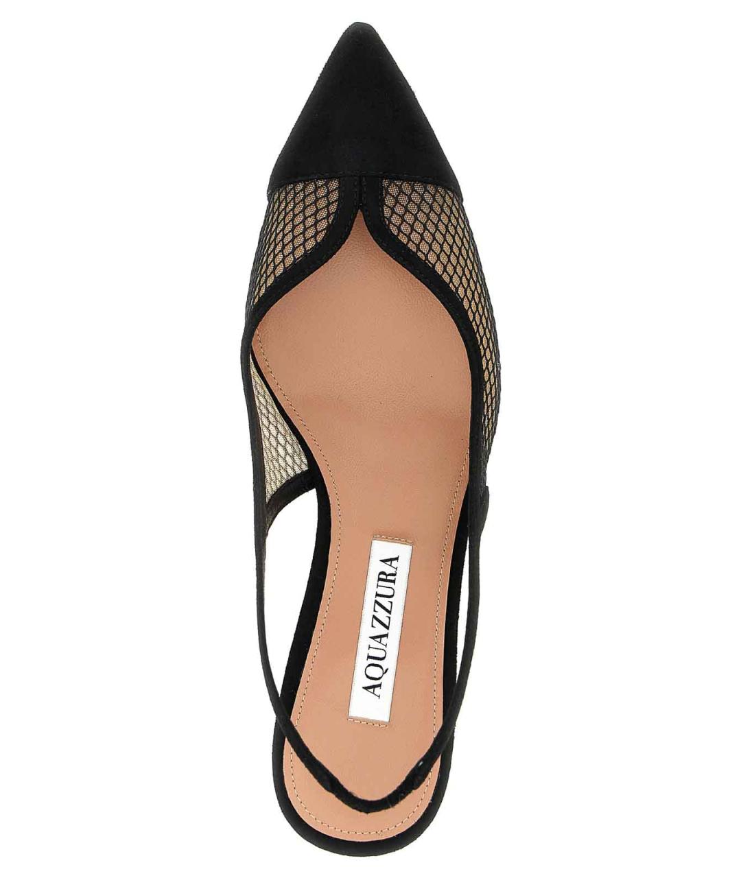 AQUAZZURA Черные замшевые туфли, фото 4