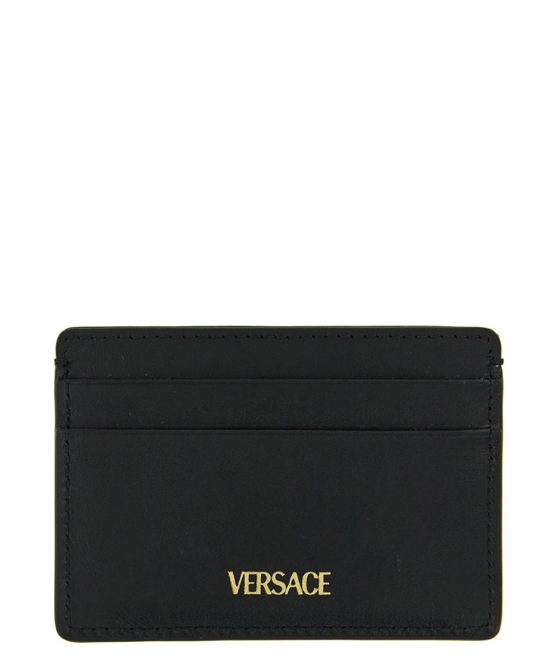 VERSACE Черный кожаный кардхолдер, фото 2