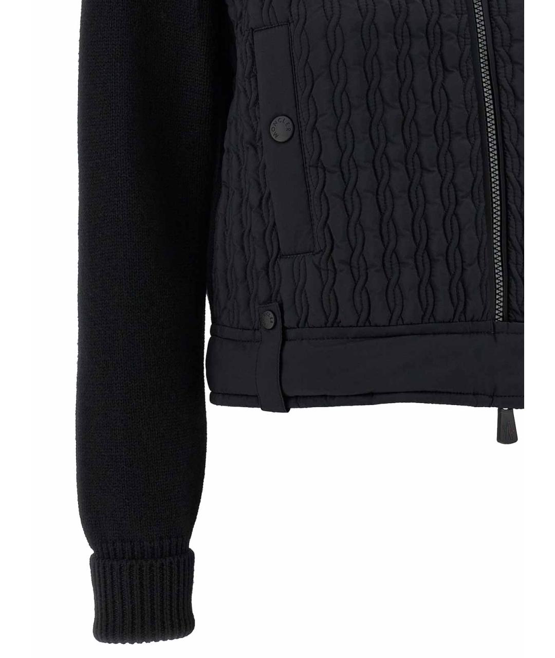 MONCLER Черная шерстяная куртка, фото 4