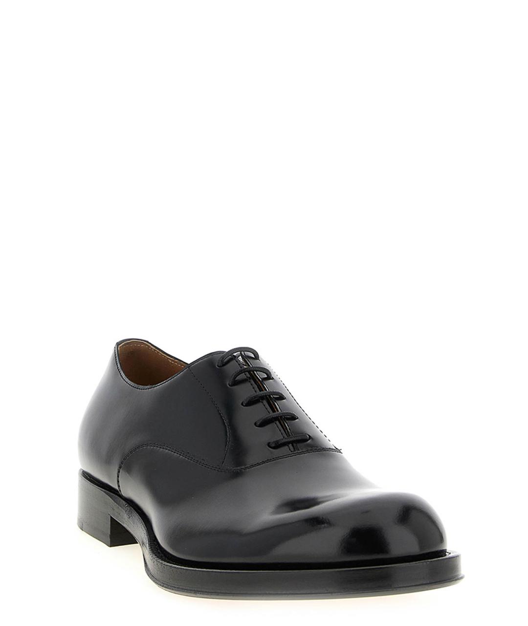 DRIES VAN NOTEN Черные кожаные туфли, фото 2