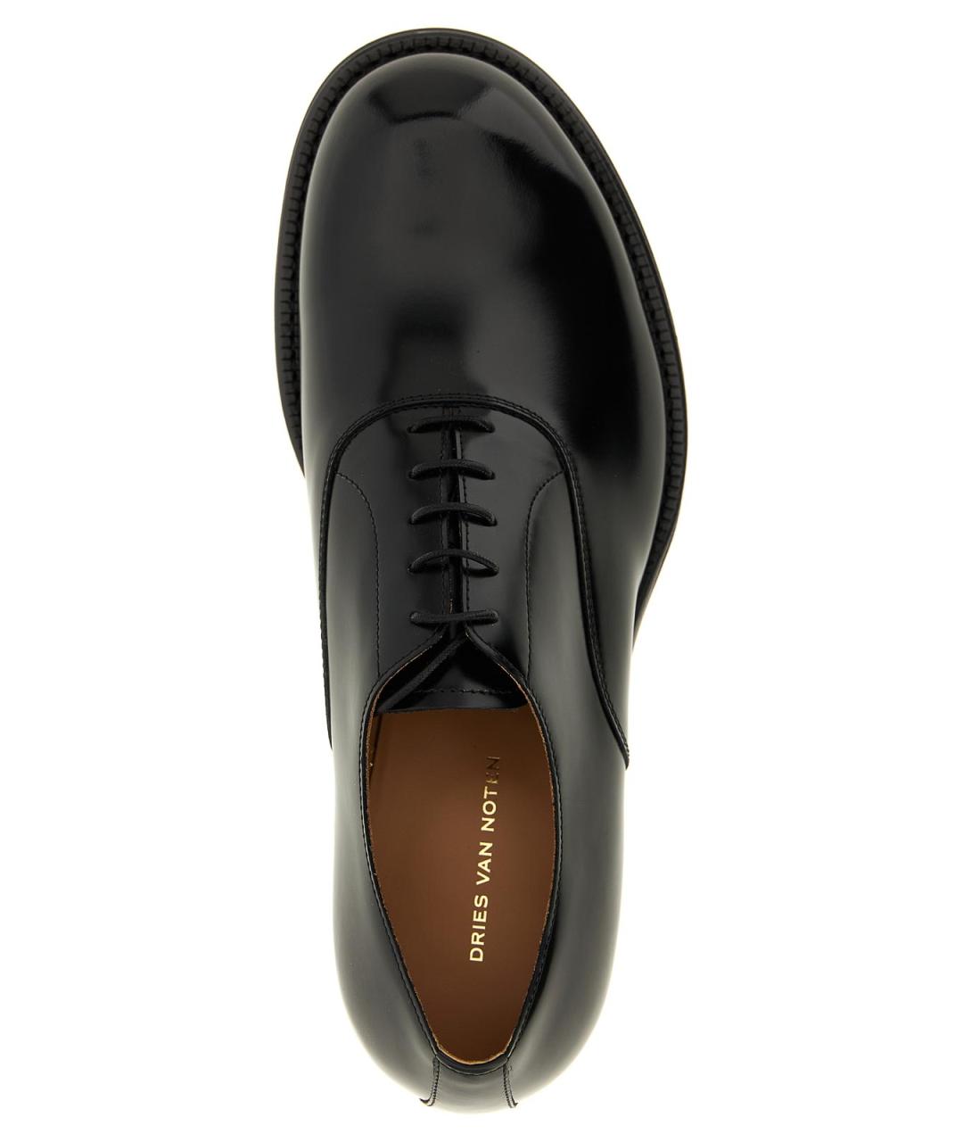 DRIES VAN NOTEN Черные кожаные туфли, фото 4