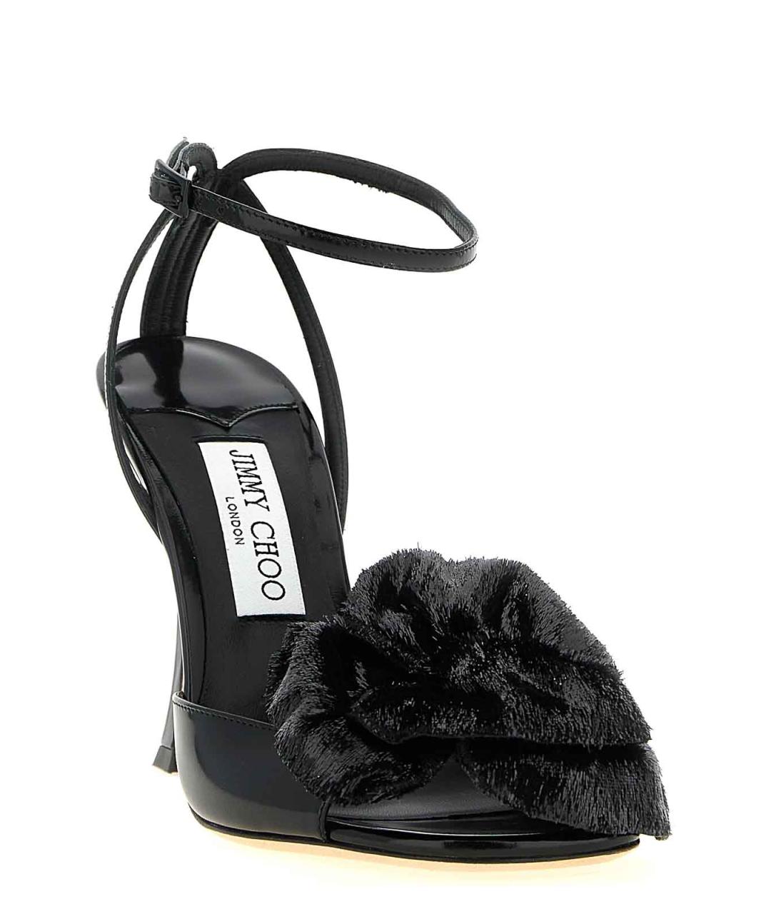 JIMMY CHOO Черные кожаные босоножки, фото 2