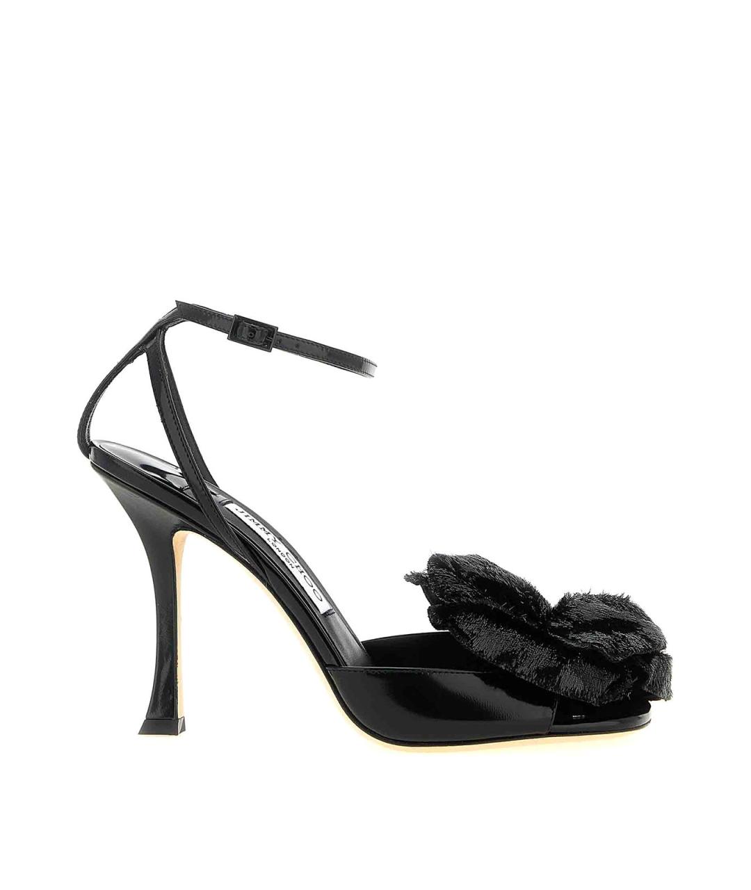 JIMMY CHOO Черные кожаные босоножки, фото 1