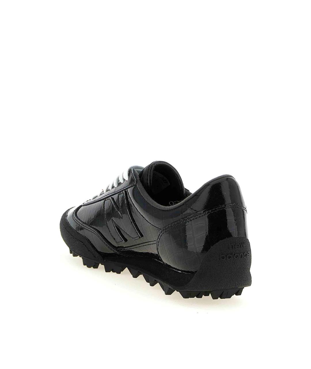 NEW BALANCE Черные кожаные низкие кроссовки / кеды, фото 3