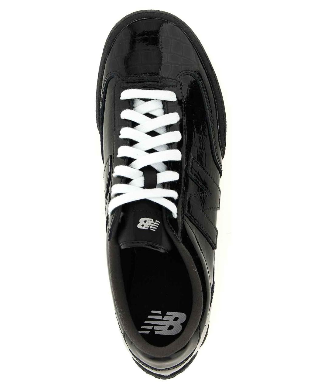 NEW BALANCE Черные кожаные низкие кроссовки / кеды, фото 4
