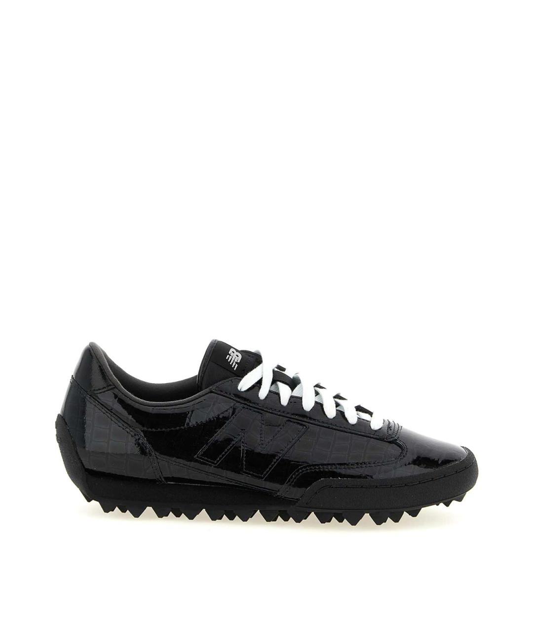 NEW BALANCE Черные кожаные низкие кроссовки / кеды, фото 1