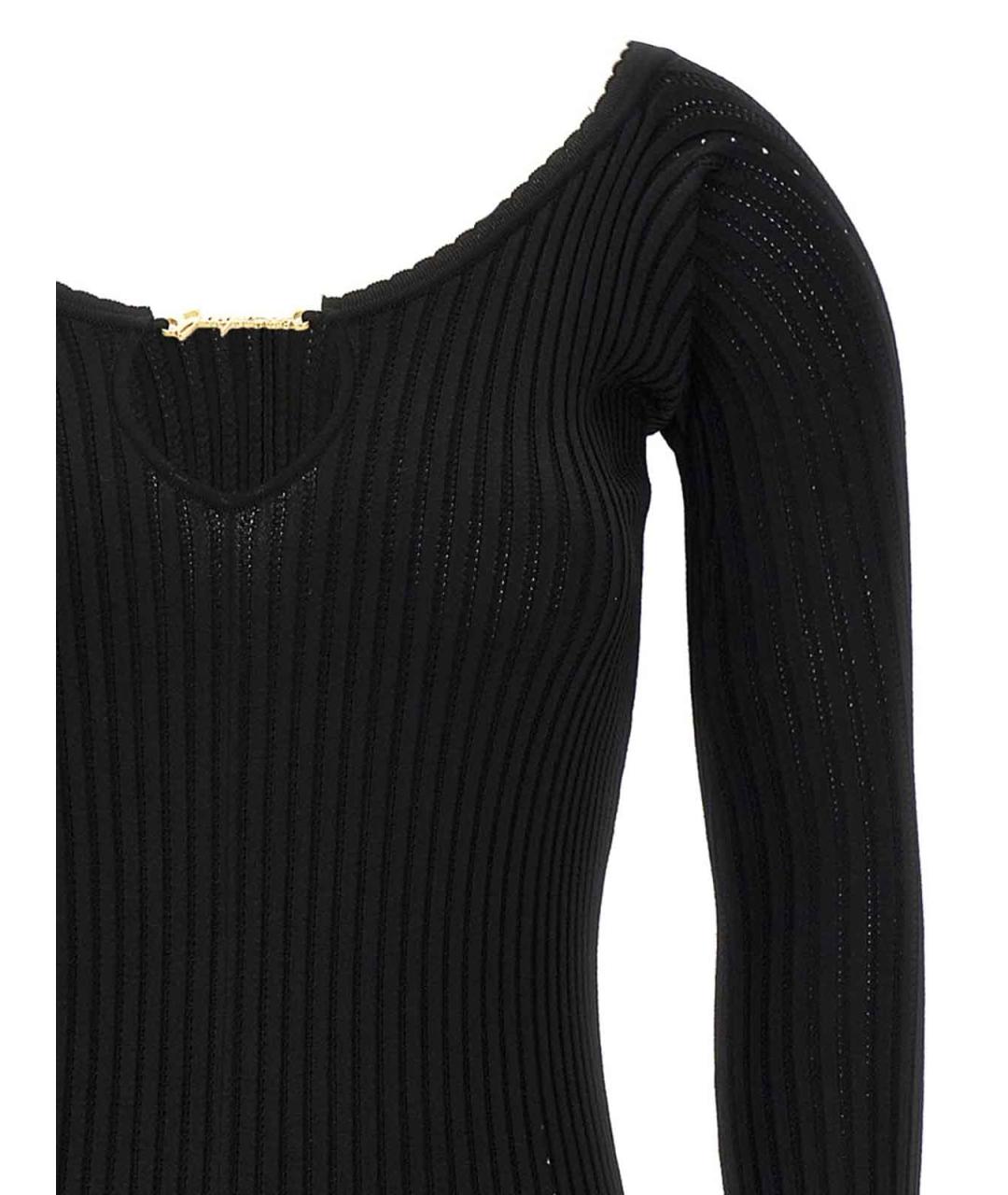 JACQUEMUS Черное вискозное повседневное платье, фото 3