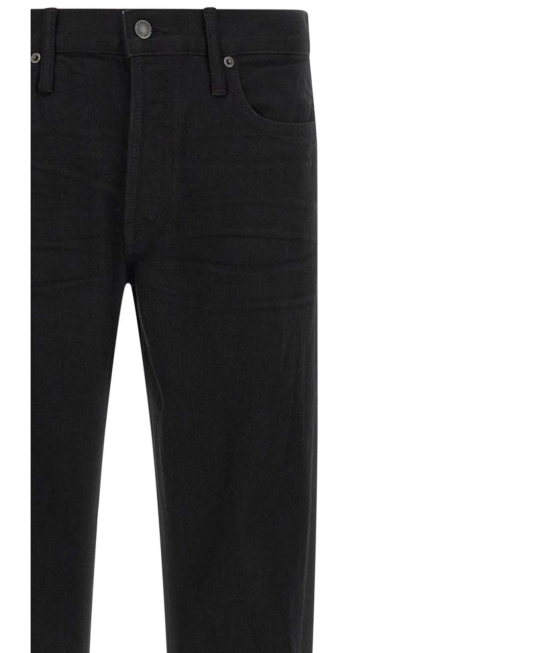 TOM FORD Черные хлопковые прямые джинсы, фото 3