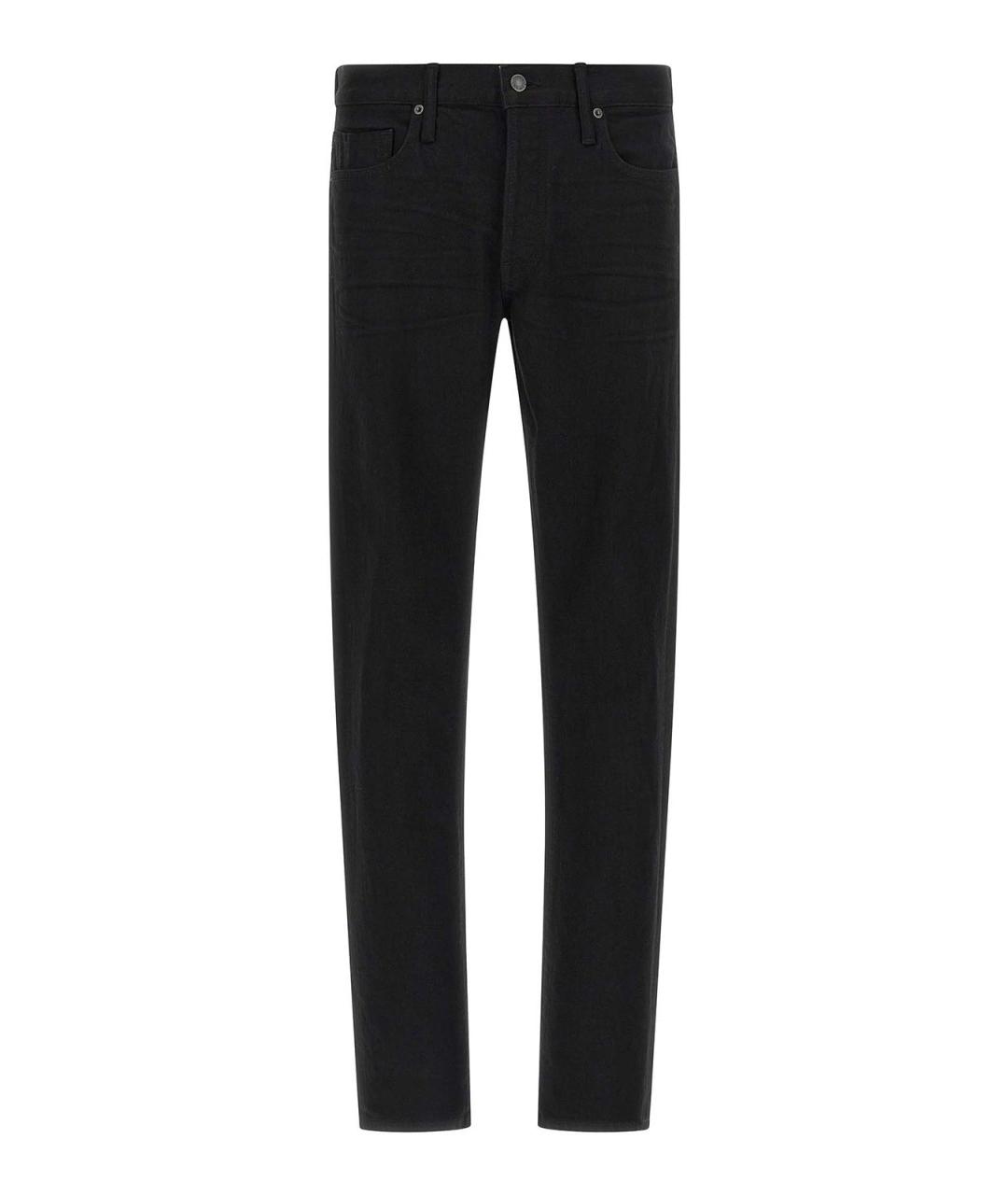 TOM FORD Черные хлопковые прямые джинсы, фото 1
