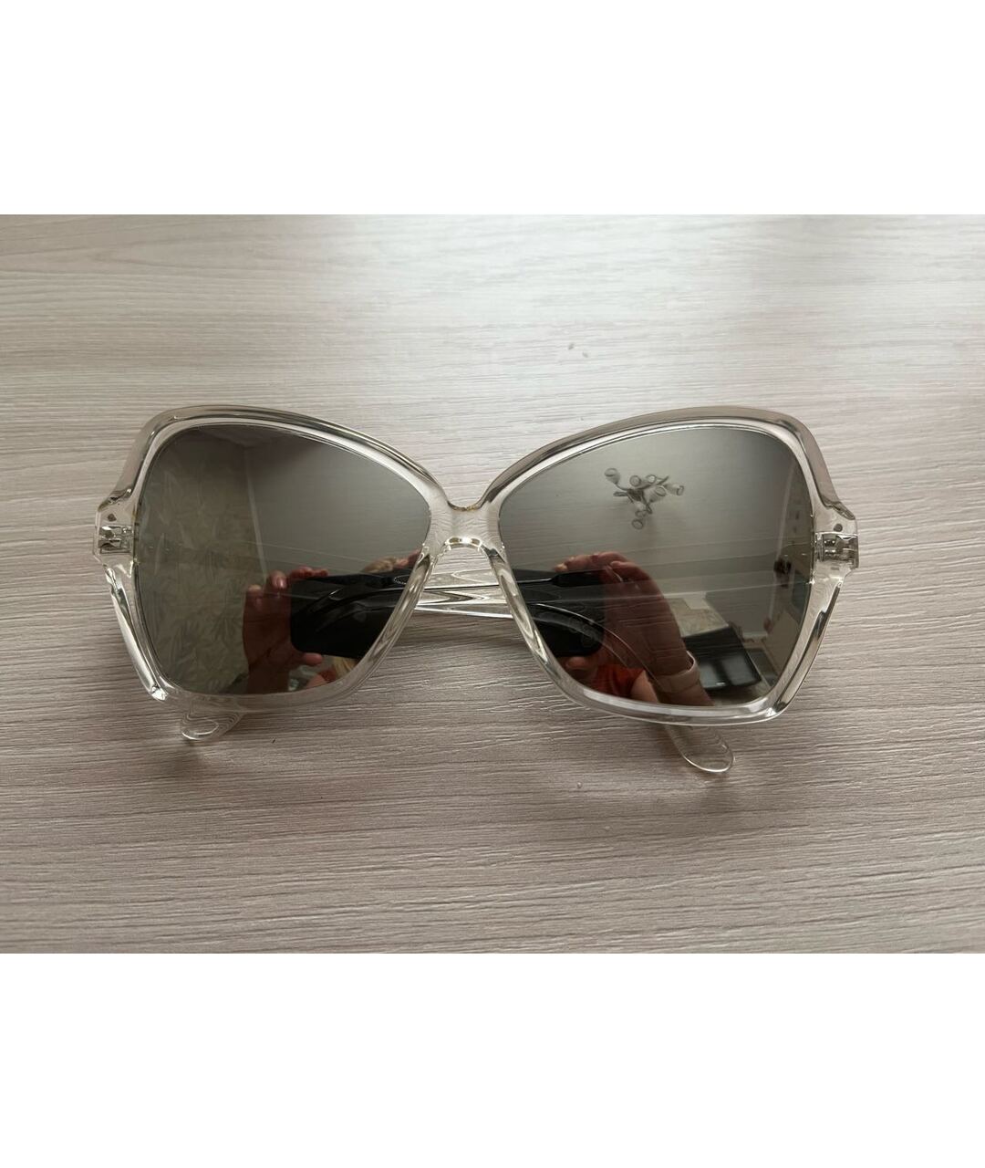 CELINE PRE-OWNED Серебряные пластиковые солнцезащитные очки, фото 5